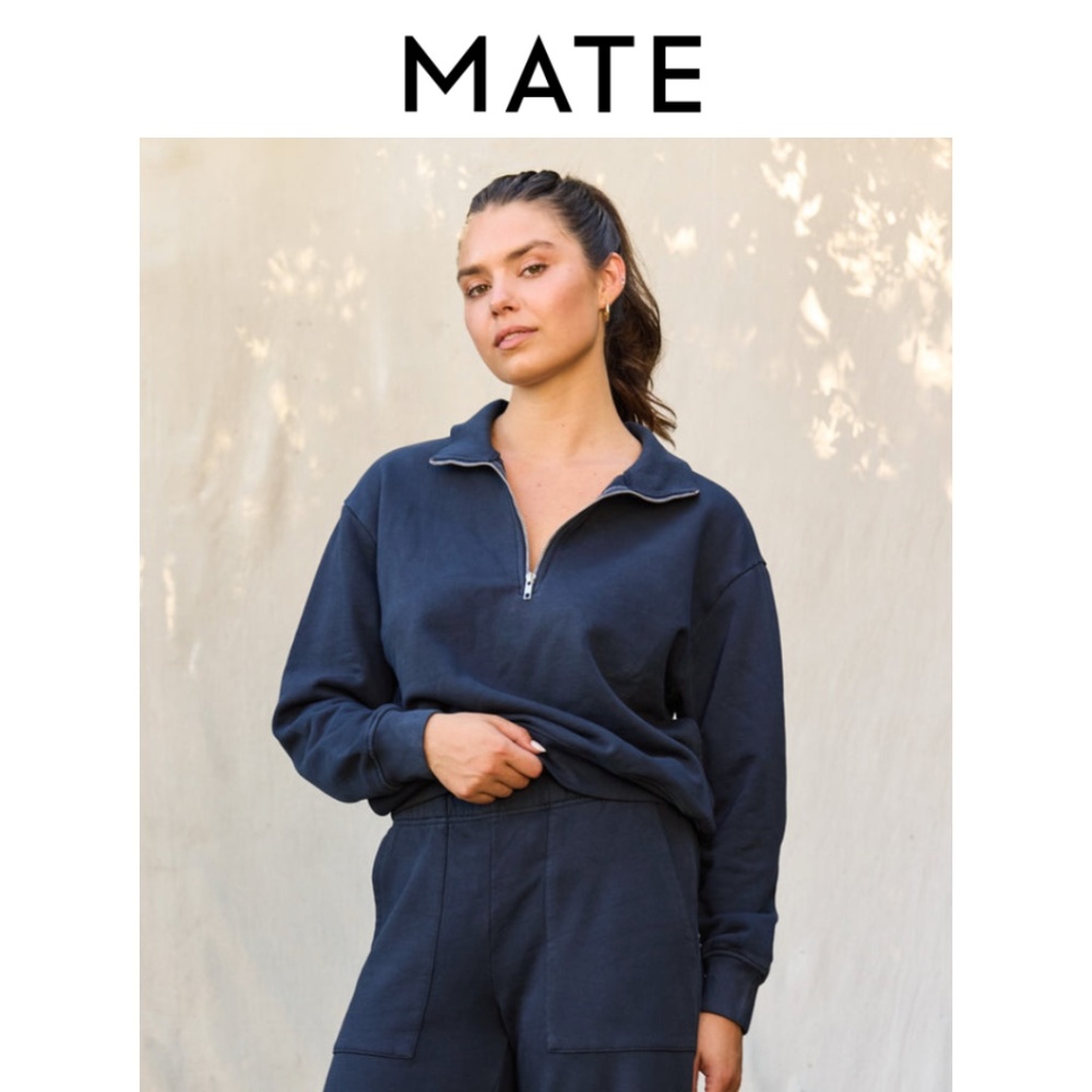 MATE Organic Fleece Quarter Zip Sweatshirt